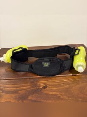 Amphipod RunLite Hydration Belt Running Waist Pack Black 2 Bottles